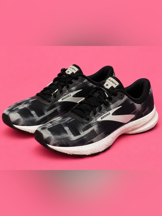 Brooks Shoes - Brooks Launch 6 Womens Size 8.5 Black White Running Shoes Neutral Gym Girl